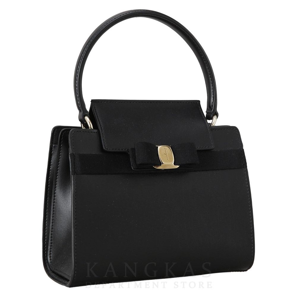 FERRAGAMO(USED)페레가모 뉴 바라리본 탑핸들 블랙